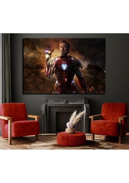 Marvel Iron Man Modelli Dekoratif Şık Kanvas Tablo