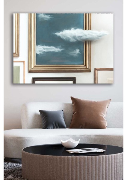 Kanvas Duvar Tablosu Baskılı Dekoratif Sürreal Çerçeve Bulutlar Tablo fiyatları