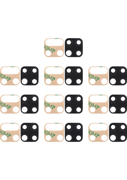 Huawei Mate 20 Için 10 Adet Arka Kamera Lensi Yapışkanlı (Yurt Dışından)