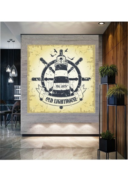 Sanatsal Modern Art Deniz Feneri Dümen Kuş Duvar Kanvas Tablo