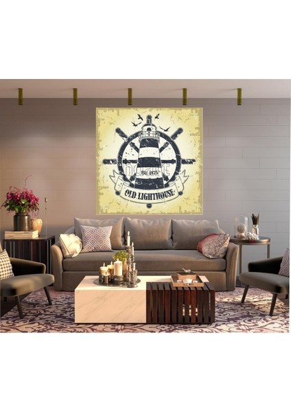 Sanatsal Modern Art Deniz Feneri Dümen Kuş Duvar Kanvas Tablo
