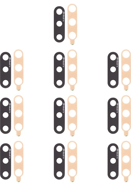 Huawei Honor 7c Için 10 Adet Arka Kamera Lensi Yapışkanlı (Yurt Dışından)