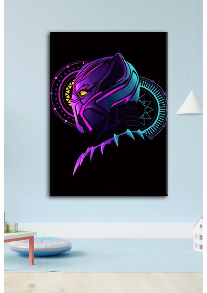 Black Kara Panter Çocuk Odası Tabloarı Hediye Hediyelik