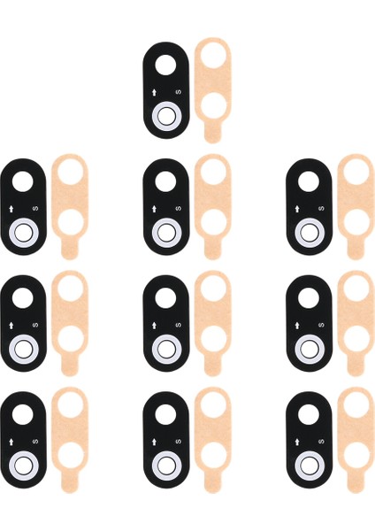 Huawei Honor 9i Için 10 Adet Arka Kamera Lensi Yapışkanlı (Yurt Dışından)