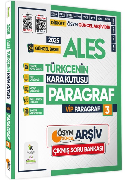 2025 ALES Türkçenin Kara Kutusu ÖSYM Çıkmış Soru Bankası 4’lü Set