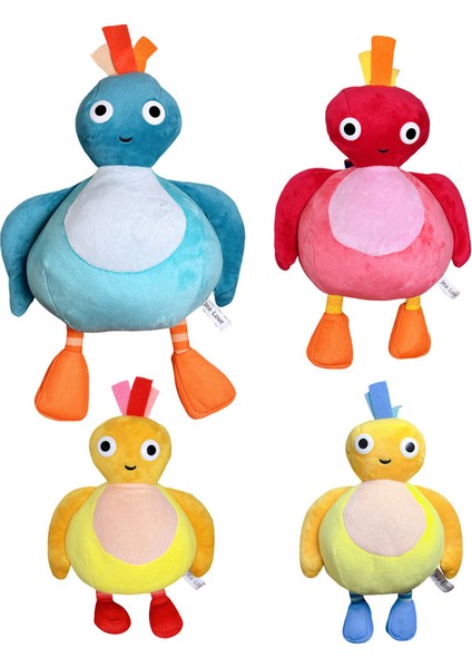 Twirlwoos Eğlenceli Robin Peluş Oyuncak Çocuk Hediyesi Bebeğin Animasyonu 4 Parçalı Set (Yurt Dışından)