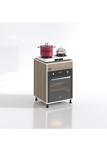 Kenzlife ankastre modülü kabini kalimera crd 85*60*56 fırın ocak dolabı ayarlı ayaklı üstü kapalı