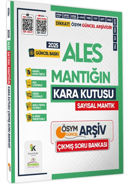 2025 ALES Kara Kutu ÖSYM Sayısal Çıkmış Soru Bankası 4’lü Altın Set
