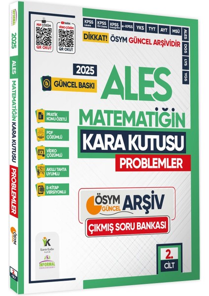 2025 ALES Kara Kutu ÖSYM Sayısal Çıkmış Soru Bankası 4’lü Altın Set