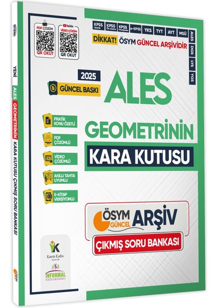 2025 ALES Kara Kutu ÖSYM Sayısal Çıkmış Soru Bankası 4’lü Altın Set