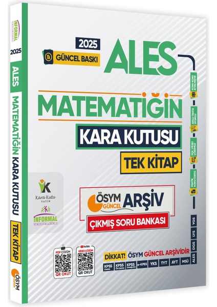 2025 ALES Kara Kutu Matematik Tek Kitap ve Geometri Çıkmış Soru Bankası 2’li Set modelleri