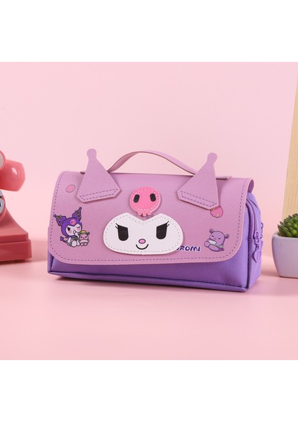 Yeni Sanrio Kurome Melody Pacha Köpek Büyük Kapasiteli Kırtasiye Kutusu Öğrenci Karikatür Depolama Kalem Çantası (Yurt Dışından)
