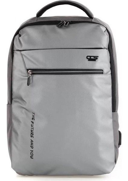 Erkek Kumaş Sırt Çantası 51395 Gümüş