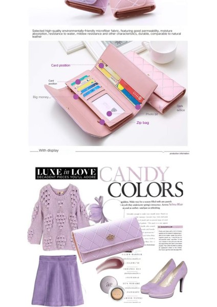 KADIN Uzun Çok Fonksiyonlu Işlemeli Büyük Kapasiteli Cüzdan (Yurt Dışından) fırsatları