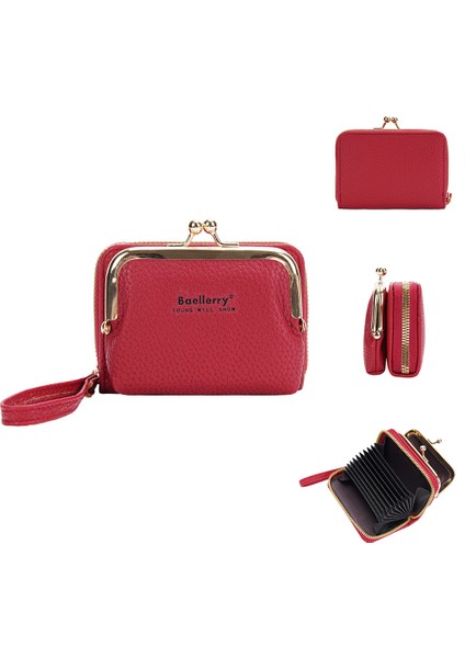 KADIN Kısa Koreli Versiyonu Fermuarlı Kart Çantası Cüzdan (Yurt Dışından)