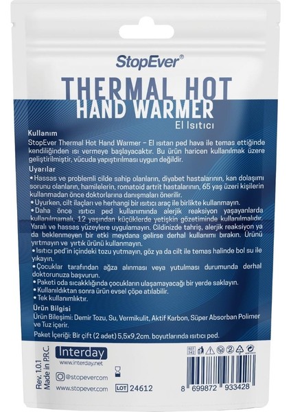 Thermal Hot El Isıtıcı