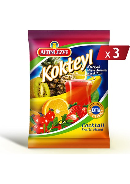 Kokteyl Aromalı Toz İçecek 250 gr x 3 Adet