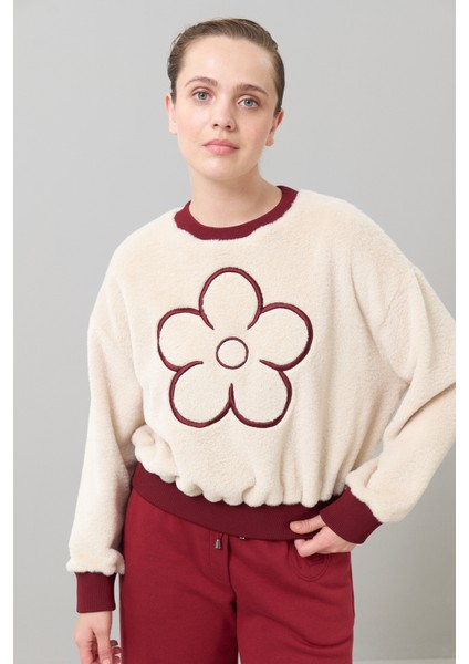 Örme Sweatshirt Bej K2523821_024