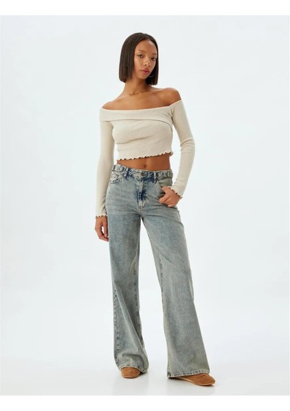 5WAL10722IK 057 Bej Genc Kız Jersey Kazak fiyatları