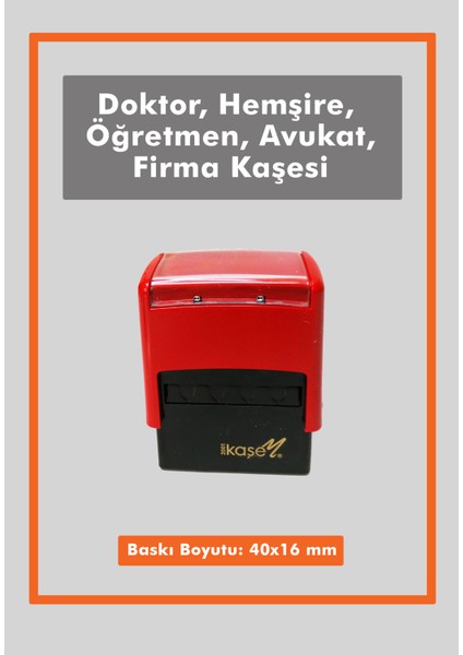 2001 - Otomatik Kaşe (40X16MM) - Kişiye Özel Mühür Damga