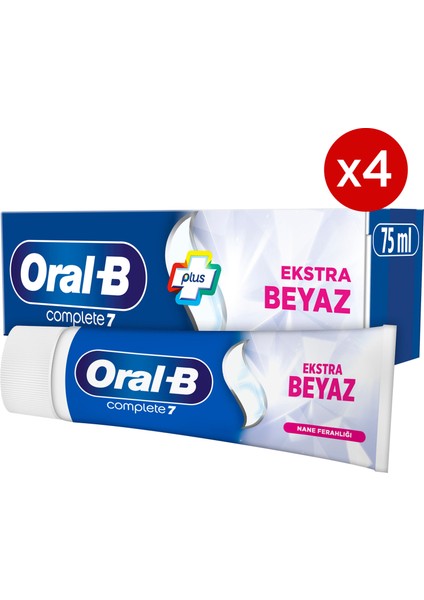 complete 7 Ekstra Beyaz Diş Macunu 75 ml x 4