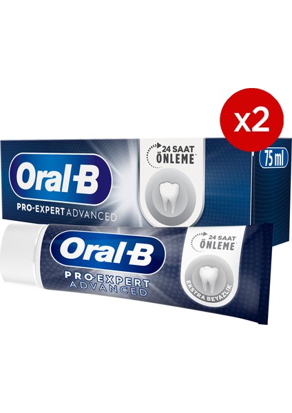 Oral-B pro-Expert Advanced Ekstra Beyazlık Diş Macunu 75 ml x 2