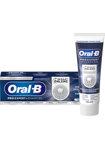 Oral-B pro-Expert Advanced Ekstra Beyazlık Diş Macunu 75 ml x 2