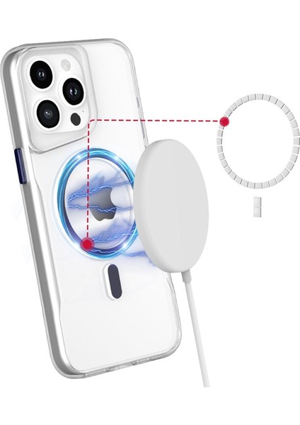 iPhone 14 Kılıf Pc Poso Magsafe Kapak Yeni Tasarım Lüks Kılıf- Şeffaf modelleri