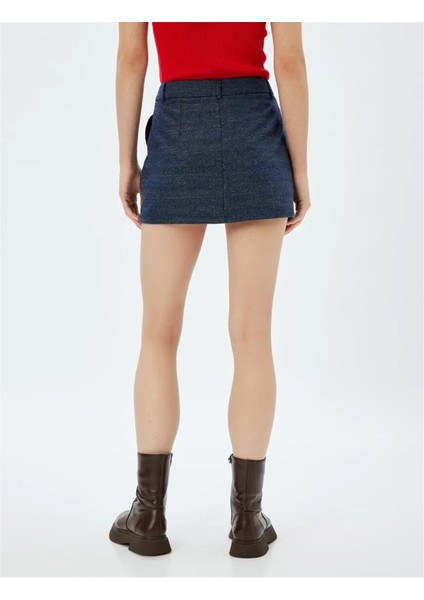 5WAK70091PW 710 Lacıvert Kadın Dokuma Etek fırsatları