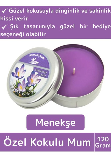 Premium Özel Metal Kutulu Arınma Huzur Meditasyon Yoga Esans Dekoratif Mum Oda Kokusu 120 Gram