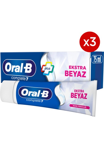 complete 7 Ekstra Beyaz Diş Macunu 75 ml x 3 fiyatları