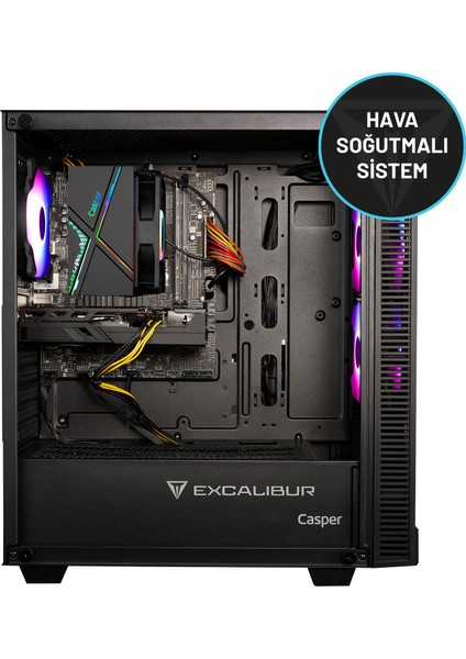 Excalibur E65H.127F-EF70X-0HG Intel Core I7-12700F 64GB Ram 1tb Nvme SSD RTX4070 Super Freedos