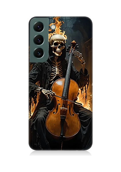 Samsung Galaxy S22 Uyumlu Iskelet Çello Desenli Silikon Kılıf