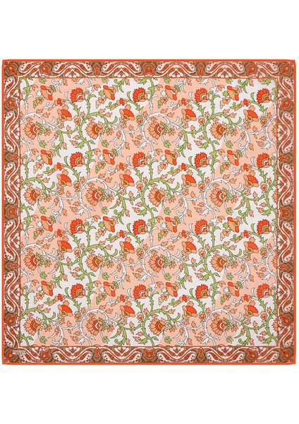 Somon Şal Desen Vual Ipek Eşarp