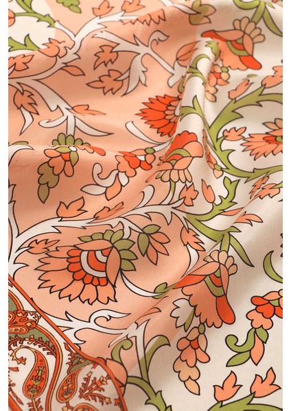 Somon Şal Desen Vual Ipek Eşarp fiyatları