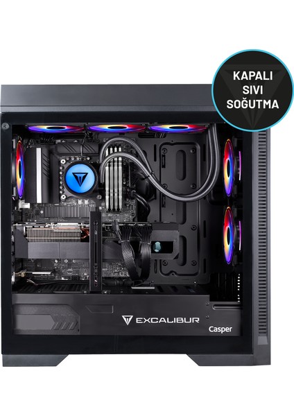 Excalibur E75H.137F-DF70X-0SG Intel Core I7-13700F 32GB Ram 1tb Nvme SSD RTX4070 Super Freedos