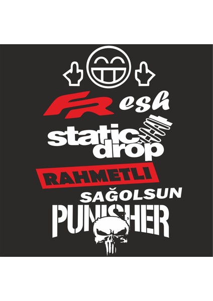 Arka Cam Oto Sticker Set Model 12