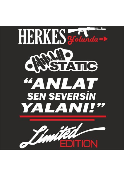 Arka Cam Oto Sticker Set Model 7