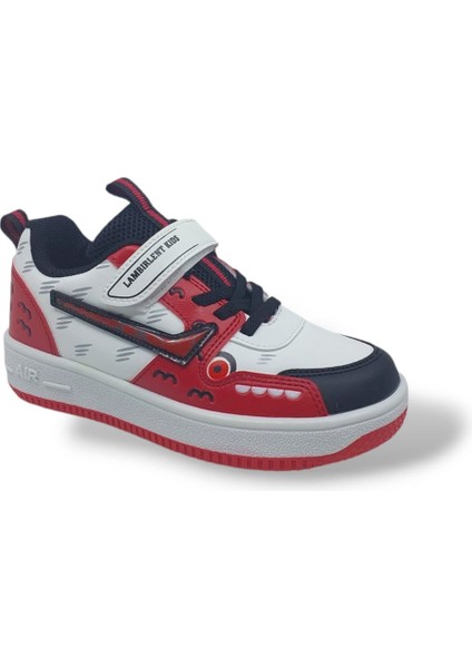 Siyah Beyaz Kırmızı Bantlı Çocuk Spor Ayakkabı fiyatları