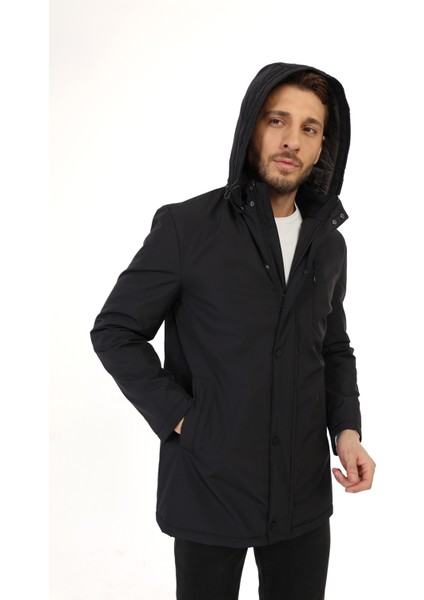 Regular Dizüstü Siyah ( Çıkarılabilir Kapüşonlu ) Kaban fırsatları