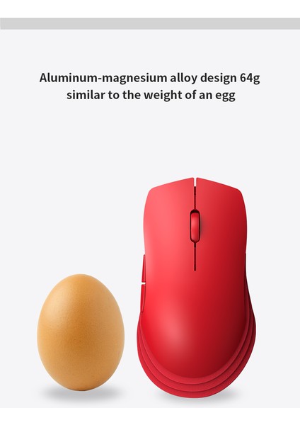 Ajazz M259 Mouse Alüminyum Magnezyum Alaşımlı, Pixart PAW3395 Optik Sensör, 26000 Dpı, 2.4ghz / USB C Kablolu Fare