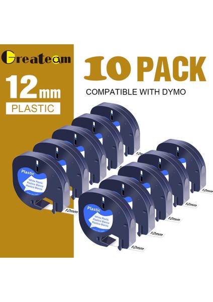 5 Adet Dymo Letratag Dolgu Beyaz Plastik Etiket Bantı LT-100H ile Uyumlu (Yurt Dışından) fiyatları