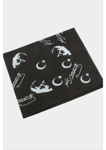 Ay Yıldız Atatürk Desenli Bandana 50*50