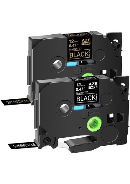 Brother Tz Tze 334 TZ-335 P-Touch Pt-D Etiket Makinesi Için 2 Paket Siyah Bant (Yurt Dışından)