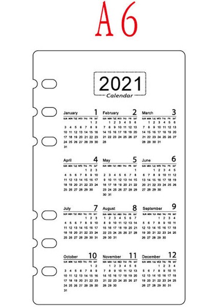 A6 Style Transparente A5A6 Boyut Bölücü Dashboard Plastik Içecek Dolum Organizatör Takvimi Hediye (Yurt Dışından)