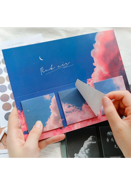 Ay Gecesi Ay Bulut Çiçek Yapışkan Notlar Seti Memo Pad Defter Sticker Ajanda Kırtasiye (Yurt Dışından) fiyatları