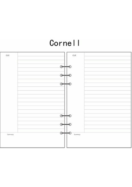 Cornell Notları Stili A5 A5A6A7 Boyutlu Planlayıcı Günlük Içi Dolgu Defter Takvim Organizatör Plan #cp - (Yurt Dışından)