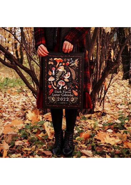 2022 Koyu Orman Ay Takvimi Sanat Duvar Takvimi Aylık Ay Takvimi Çarkı (Yurt Dışından) modelleri
