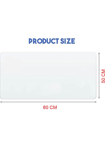 60CMX50CM Kaymaz Ofis Koltuk Zemin Bilgisayar Halı Koruyucu Pvc Plastik Şeffaf Matsız Ofis Sandalyesi Desk Mat (Yurt Dışından)