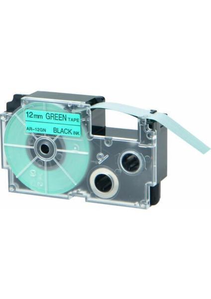 Yeşil Üzerine 12MM Siyah Casio Beyaz Net Sarı Kırmızı Etiket Bantı Için Ez Yazıcı Için Uyumlu mm (Yurt Dışından)